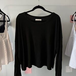 Lucky brand oversized black ribbed long sleeve